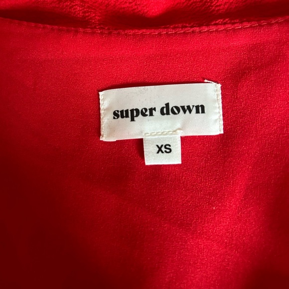 superdown red tie front top - Picture 4 of 5